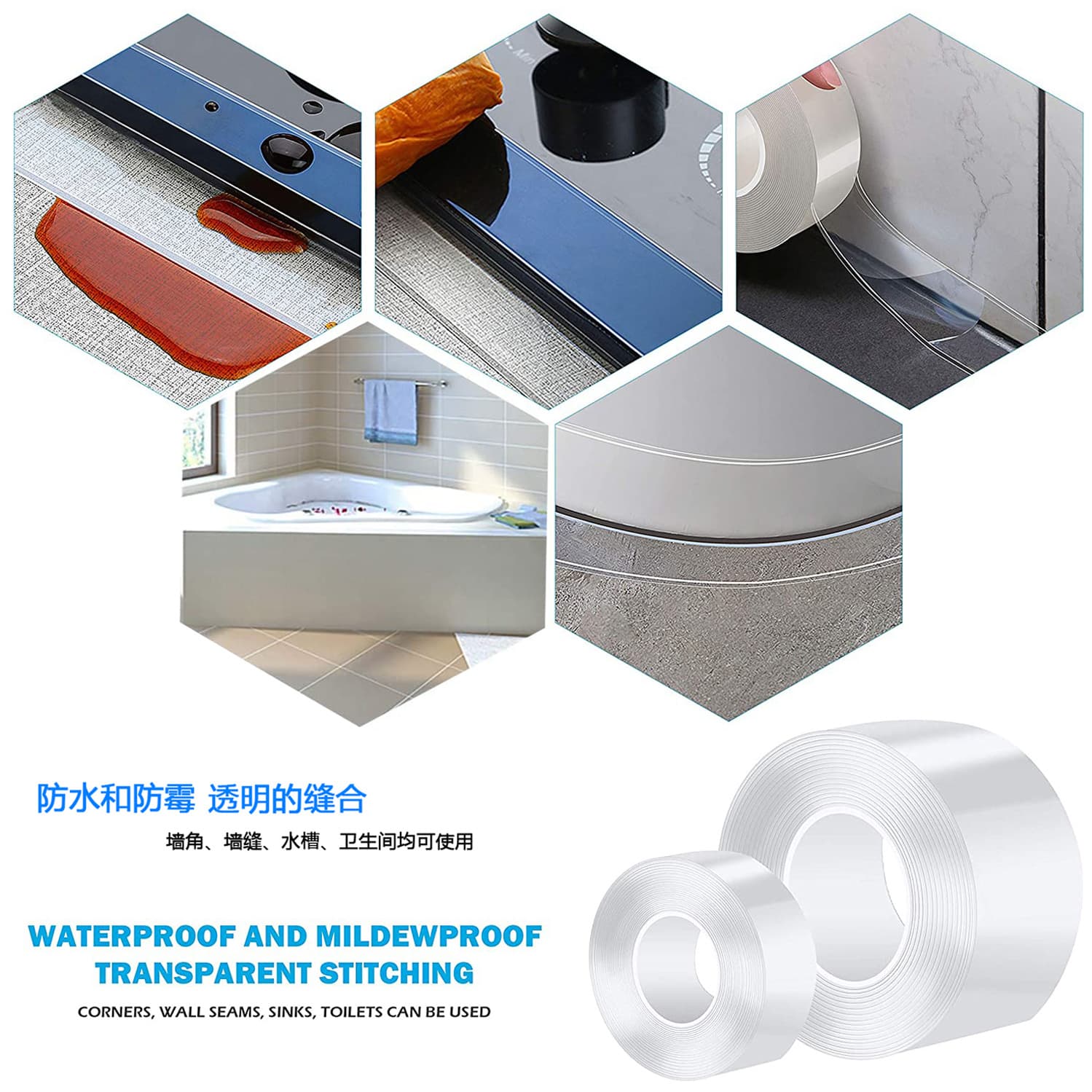 Băng chống thấm và chống nấm mốc trong suốt cho nhà bếp và phòng tắm xuyên biên giới-duoc-ban-tai-Nhập Hàng Giá Tốt