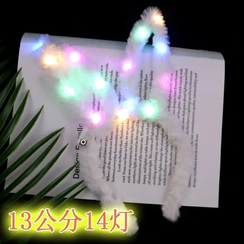 14 đèn phát sáng tai thỏ sang trọng Đèn LED băng đô trẻ em cô gái kéo dài nhấp nháy thắng cảnh chợ đêm đồ chơi-duoc-ban-tai-Nhập Hàng Giá Tốt